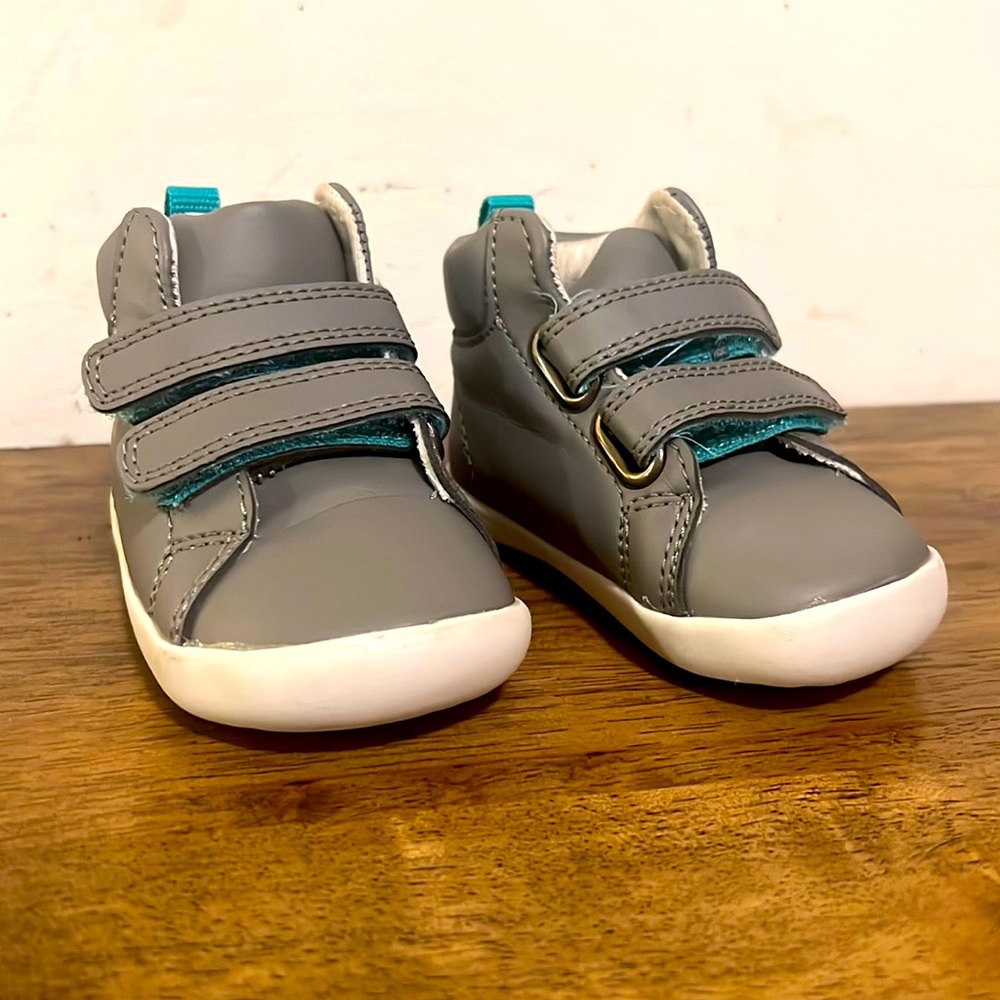 Ten Little gray infant shoes